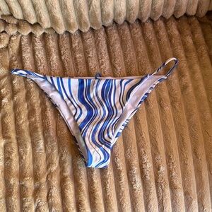 Nautical Striped Blue and White Bikini Bottom